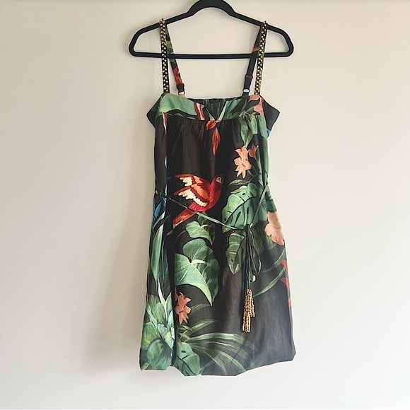 chinese dress ladies Mixed Waves Sleeveless Knit Mini Dress  FARM Rio